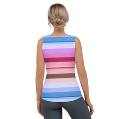 Neon Dreams Colorful Stripe All-Over Print Women's Tank Top