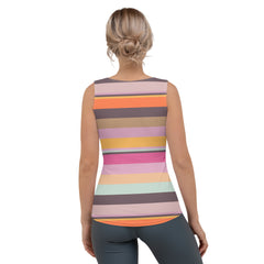 Paradise Palette Colorful Stripe All-Over Print Women's Tank Top