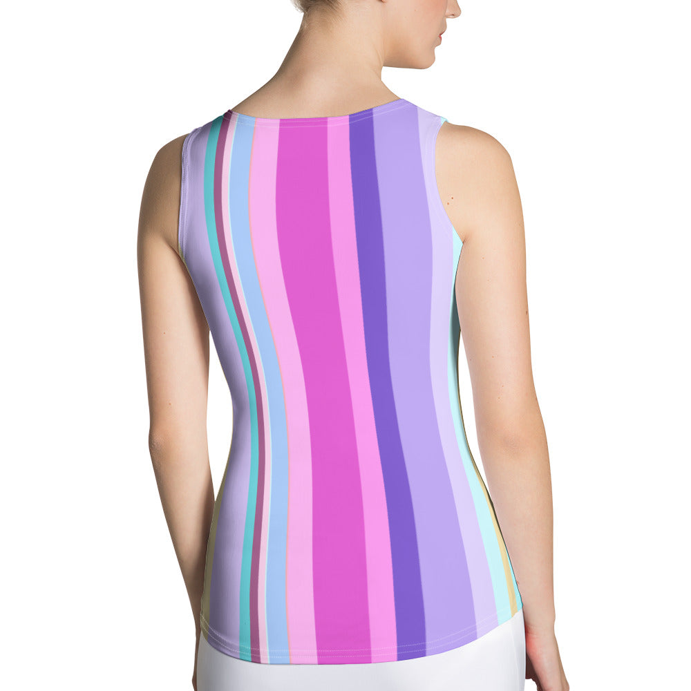 Women's Pastel Striped Tank Top - Perfect Blend of Comfort and Style