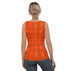 Comfortable women's tank top with sunset design