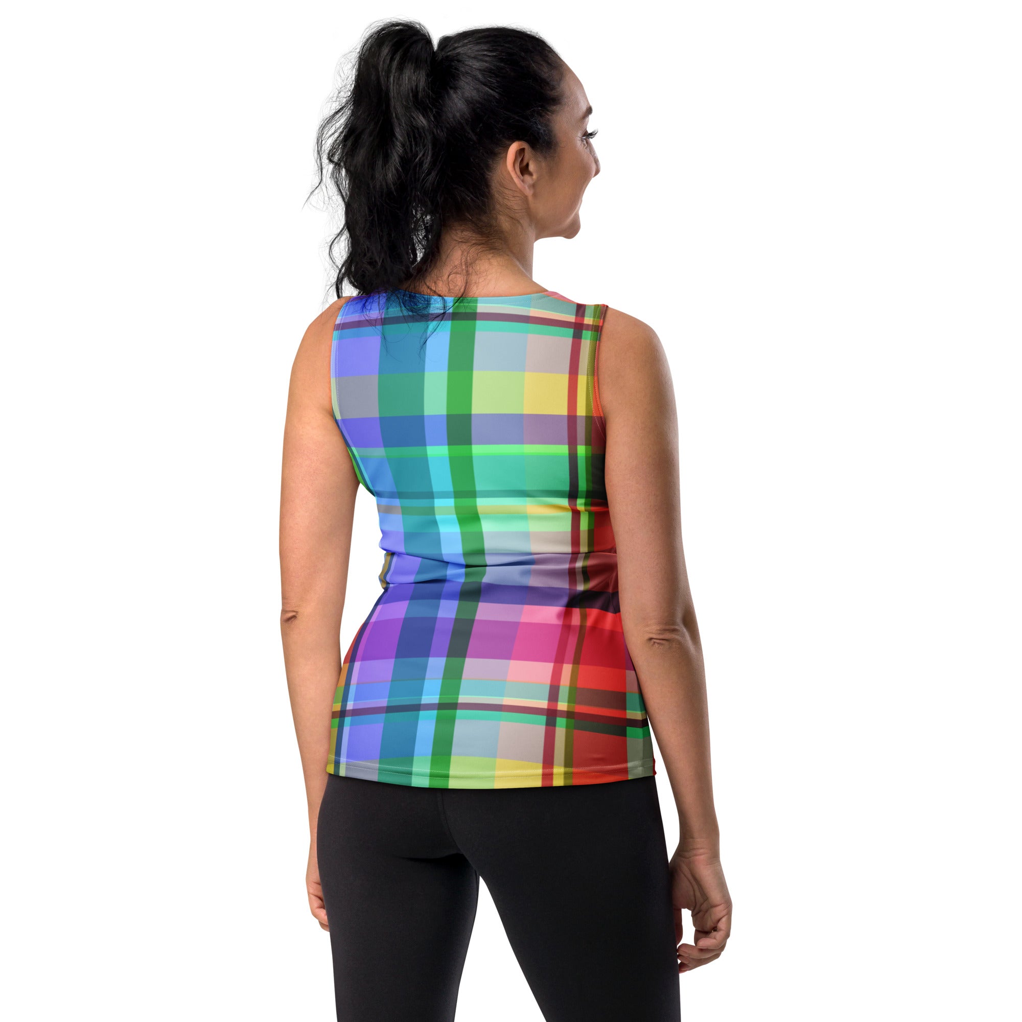 Brighten your wardrobe with the radiant hues of the Sunrise Spectrum Women's Tank, inspired by the first light of day.