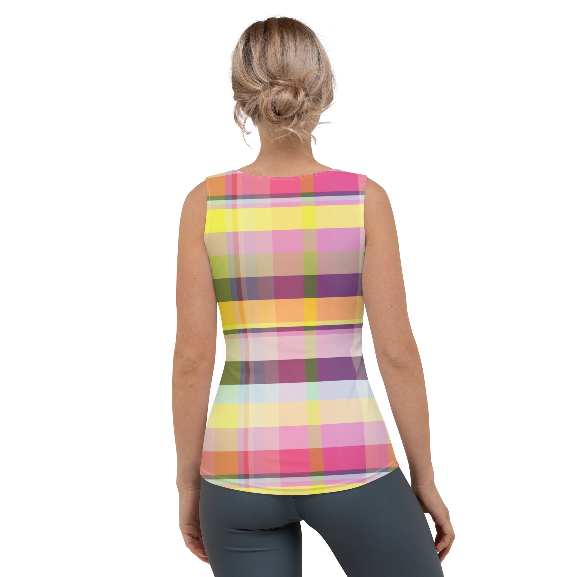 Make a bold statement in this vibrant Neon Burst tank, designed for dynamic women who embrace color.