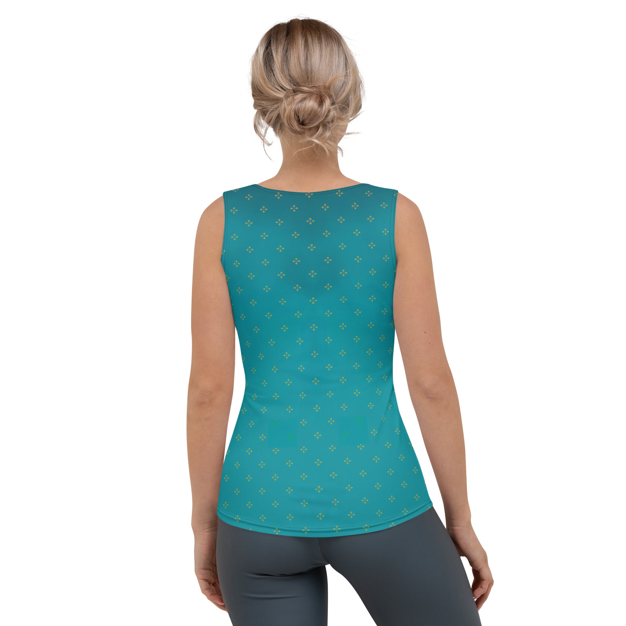 Whispering Petals Women's Tank Top back view.