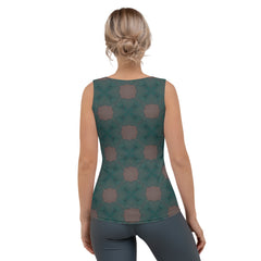 Close-up of floral design on Floral Fantasy Women's Tank Top