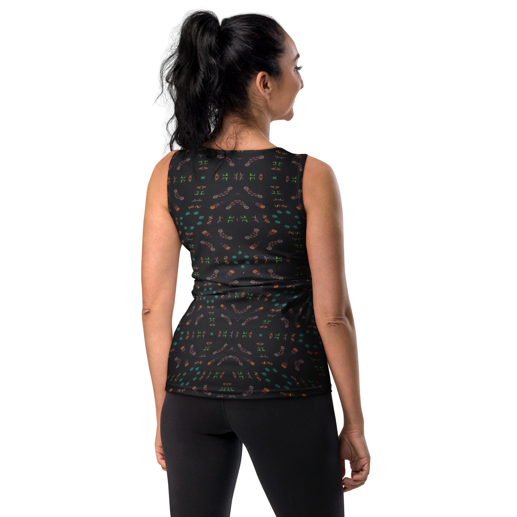 Free Spirit Floral Women's Tank Top Back View.