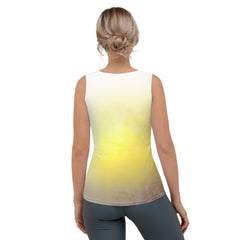 Back view of Galactic Glamour Women's Tank Top highlighting its cosmic chic style