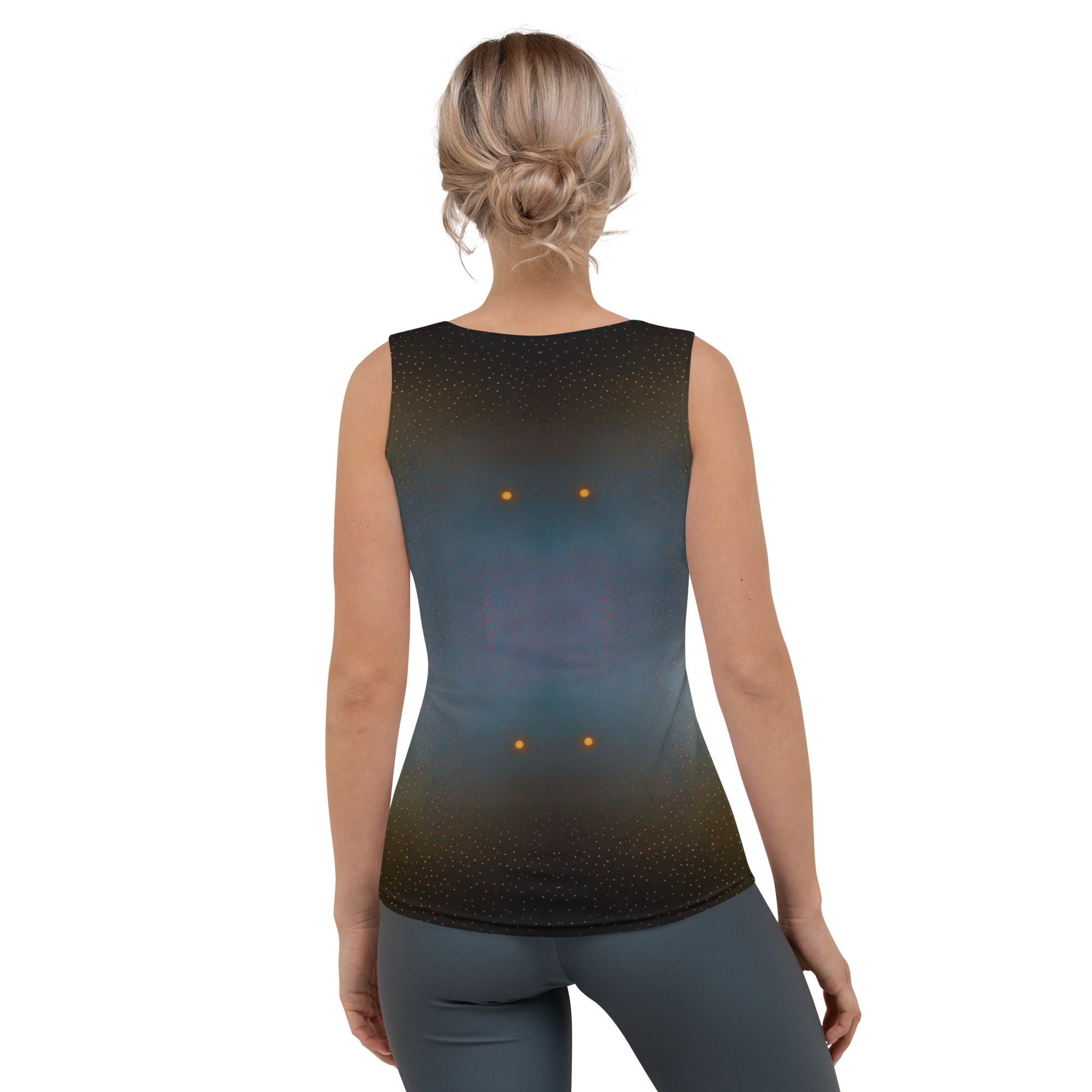 Woman wearing Boho Radiance Tank Top during a workout.