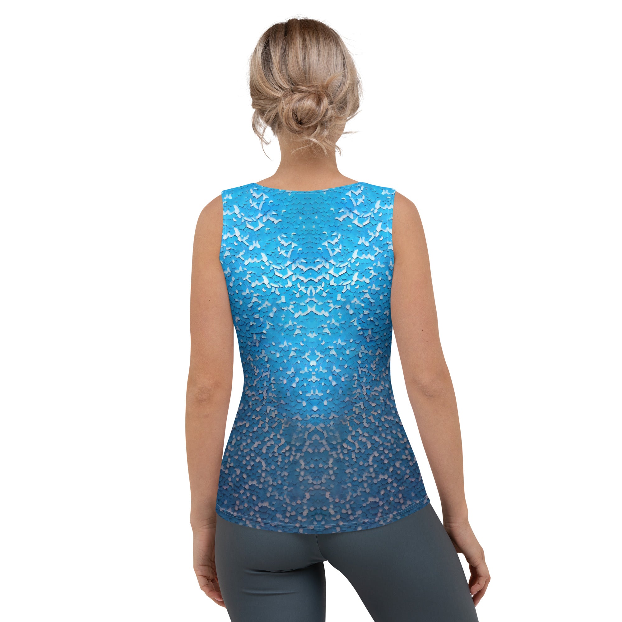 Stylish Cutout Silhouette Design on Women's Tank Top.