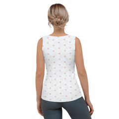 Frosty Snowflake Cutouts Women's Tank Top back view.