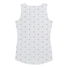 Frosty Snowflake Cutouts Women's Tank Top snowflake pattern close-up.