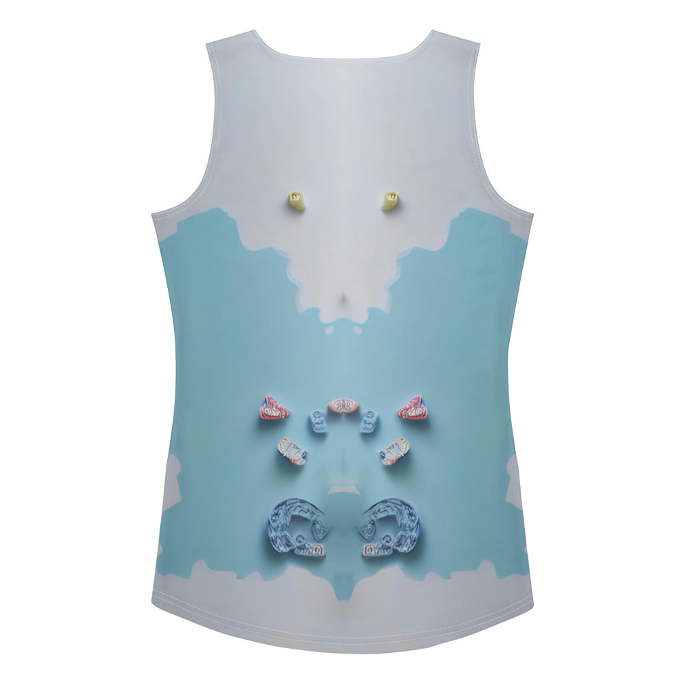 Colorful Papercut Art Women's Tank Top.