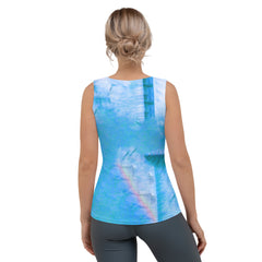 Stylish Serenity Flow pattern on women's tank top.