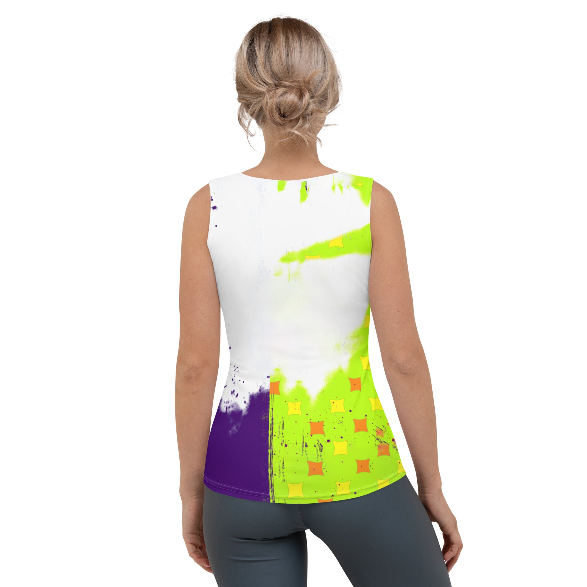 Stylish and balanced Harmony Half Moon women's tank top.