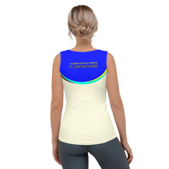 Model wearing the Sun Salutation Women's Tank Top during yoga.
