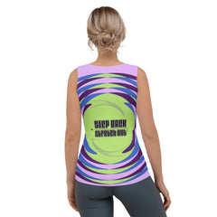 Side view of Breathe Deep Women's Tank Top on a yoga model.
