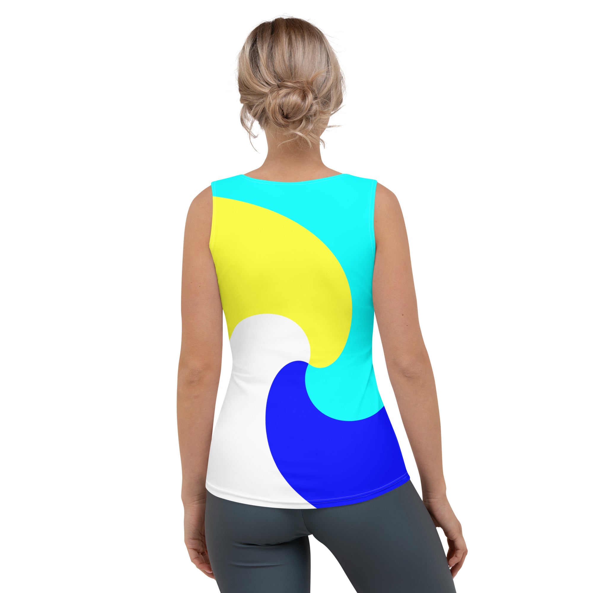 Back view of Yoga Drift Women's Tank Top in breathable fabric.