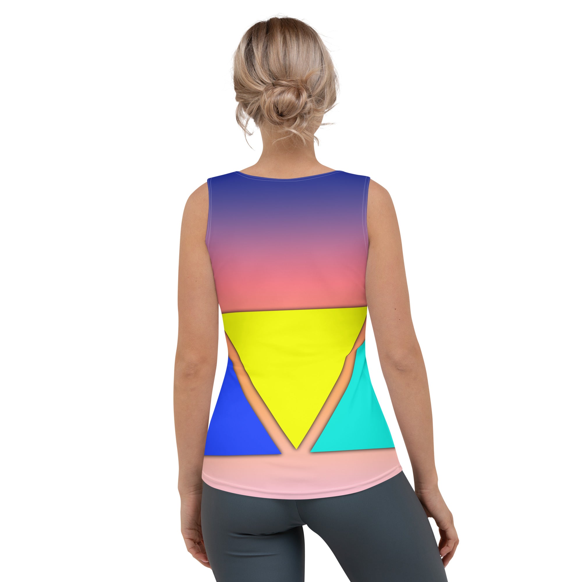 Soft and breathable Celestial Calm yoga tank top.