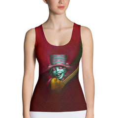 Brightly colored Whimsical Wonders II sublimation tank top on display.