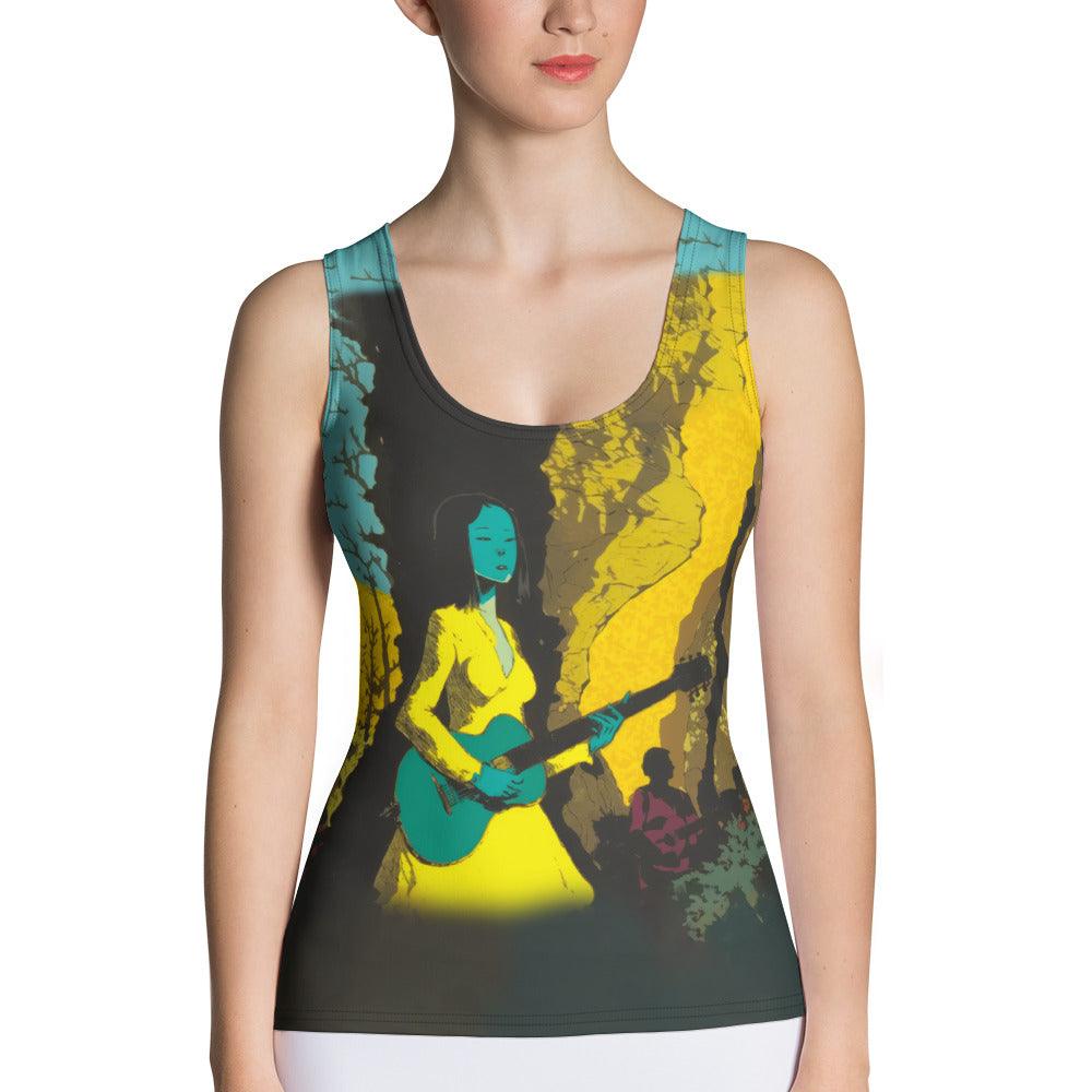 NS-873 Sublimation Cut & Sew Tank Top front view.