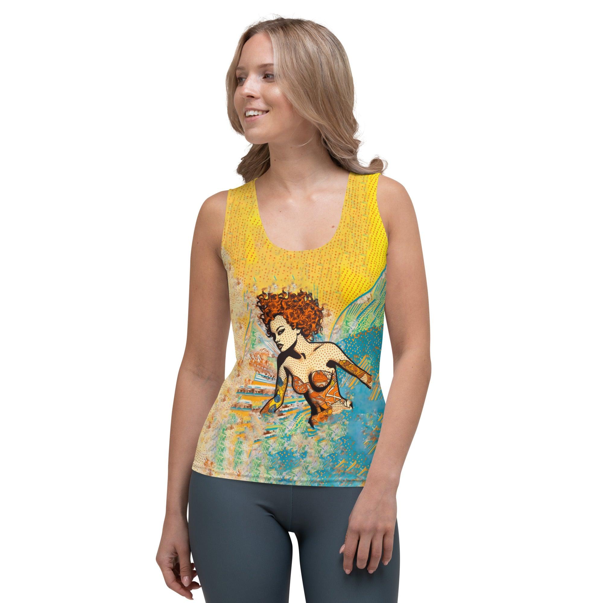 Vibrant Surfing 5-24 Sublimation Tank Top for beach enthusiasts