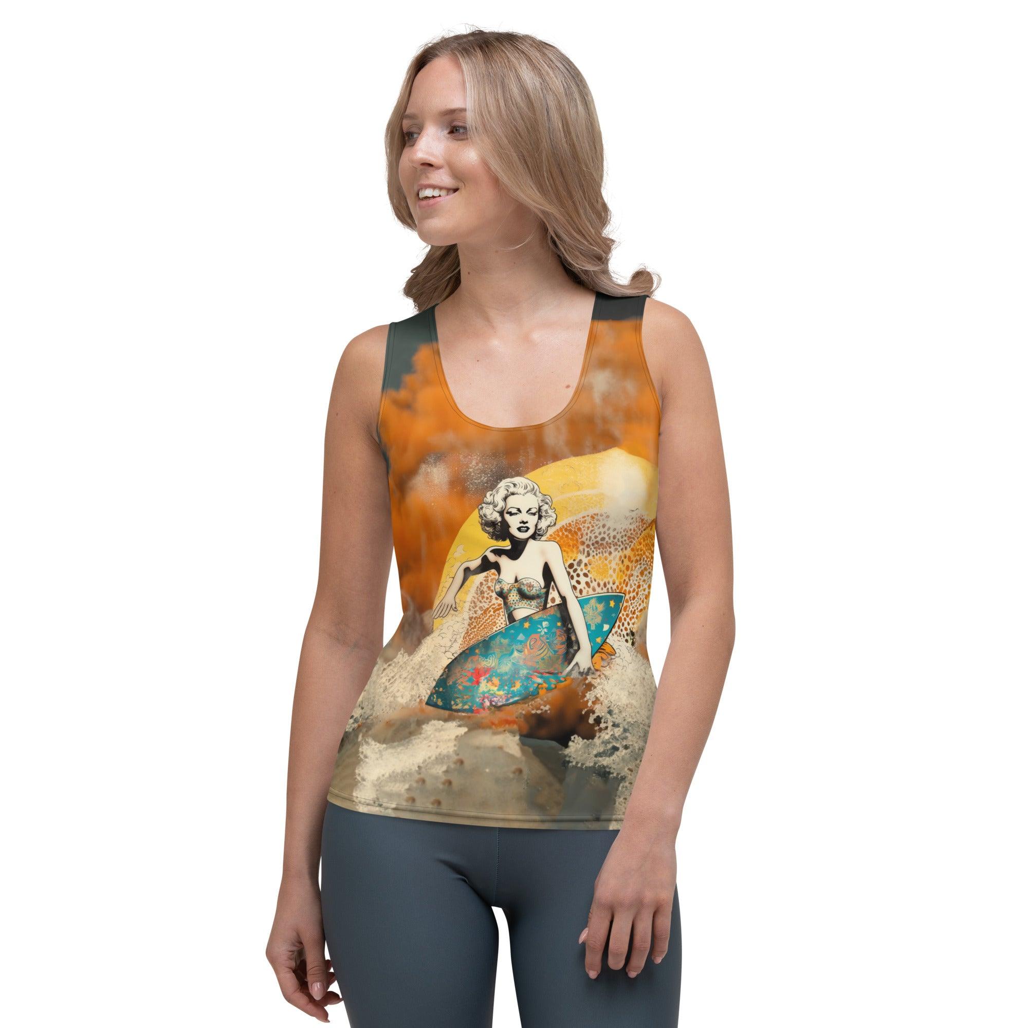 Trendy Surfing 5-04 Sublimation Tank Top for beach fashion