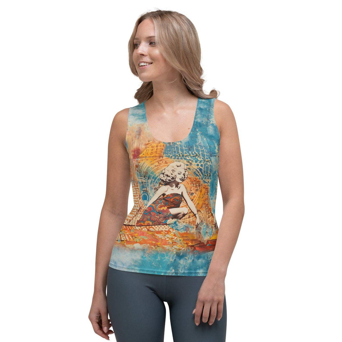 Eye-catching Surfing 5-03 Sublimation Tank for surf enthusiasts