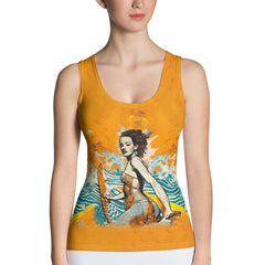 Unique design Surfing 5-30 Tank Top for a standout beach presence