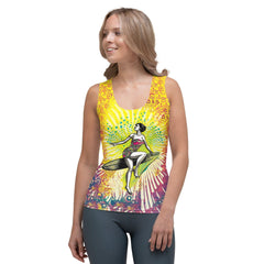 Vibrant Surfing 1 13 Sublimation Tank Top showcasing dynamic wave designs.