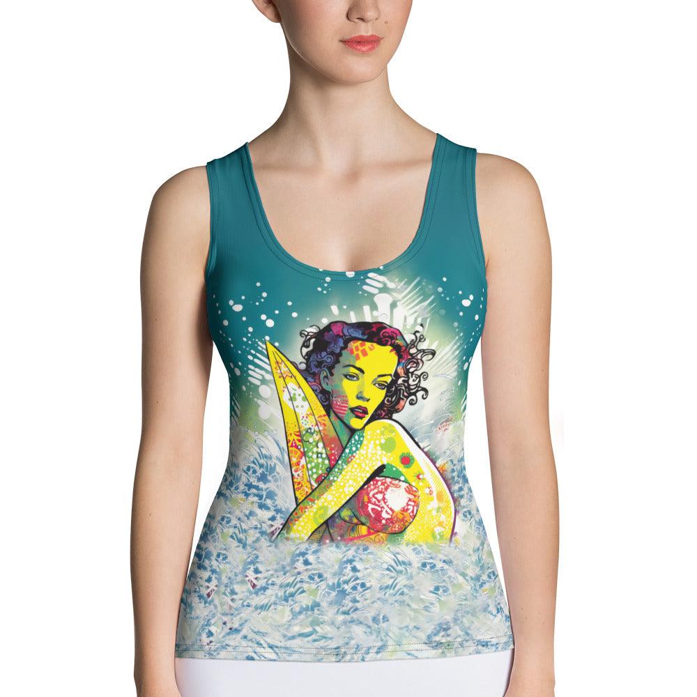 Bold Surfing 1 51 Tank Top design, ideal for those who love to combine their passion for surfing with a sense of style.