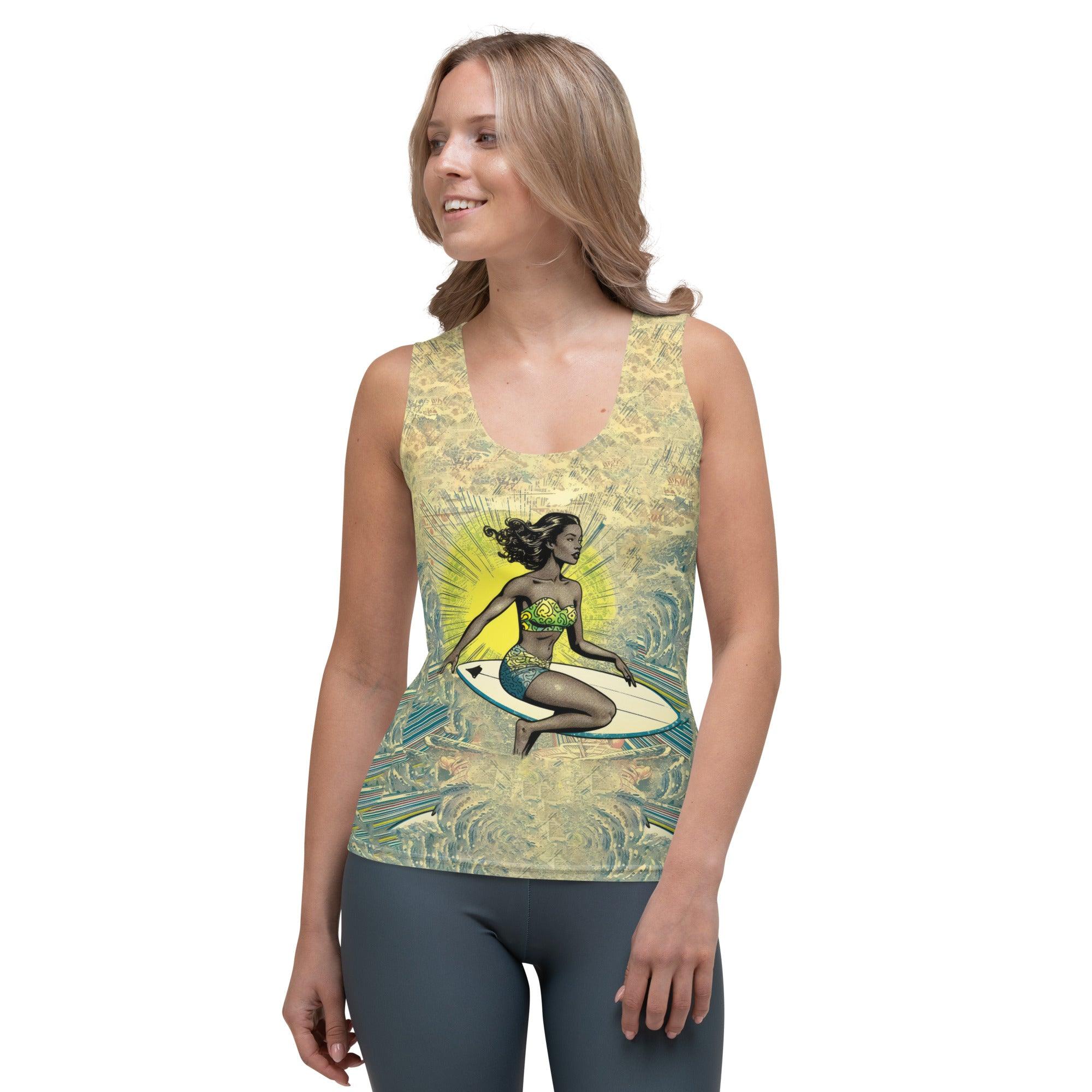 Innovative Surfing 1 16 Sublimation Tank Top with bold, surf-themed graphics for a unique look.