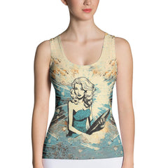 Trend-setting Surfing 1 18 Sublimation Tank Top with vibrant, surf-inspired graphics.