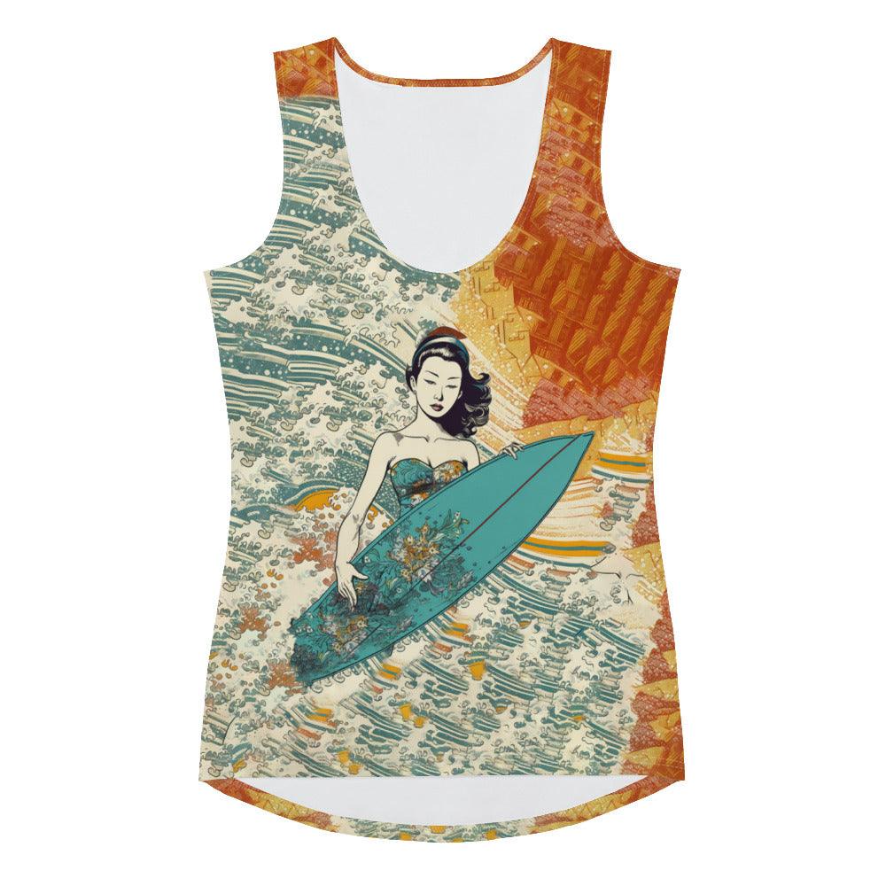 Lightweight and breathable Surfing 1 39 Sublimation Tank, ideal for beach days or casual summer wear.