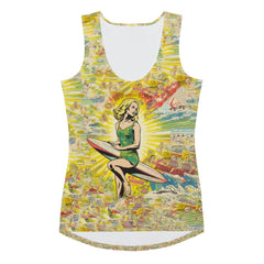 Stylish Surfing 1 25 Sublimation Tank Top with a unique, surf-inspired design for standout beach style.