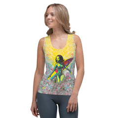 Bold and stylish Surfing 1 52 Sublimation Tank Top with eye-catching surf design for surf enthusiasts.