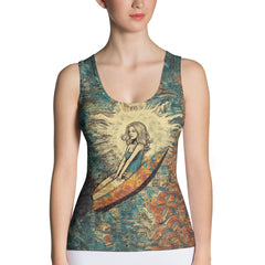 Stylish Surfing 1 28 Sublimation Tank Top featuring a standout surf-inspired pattern.