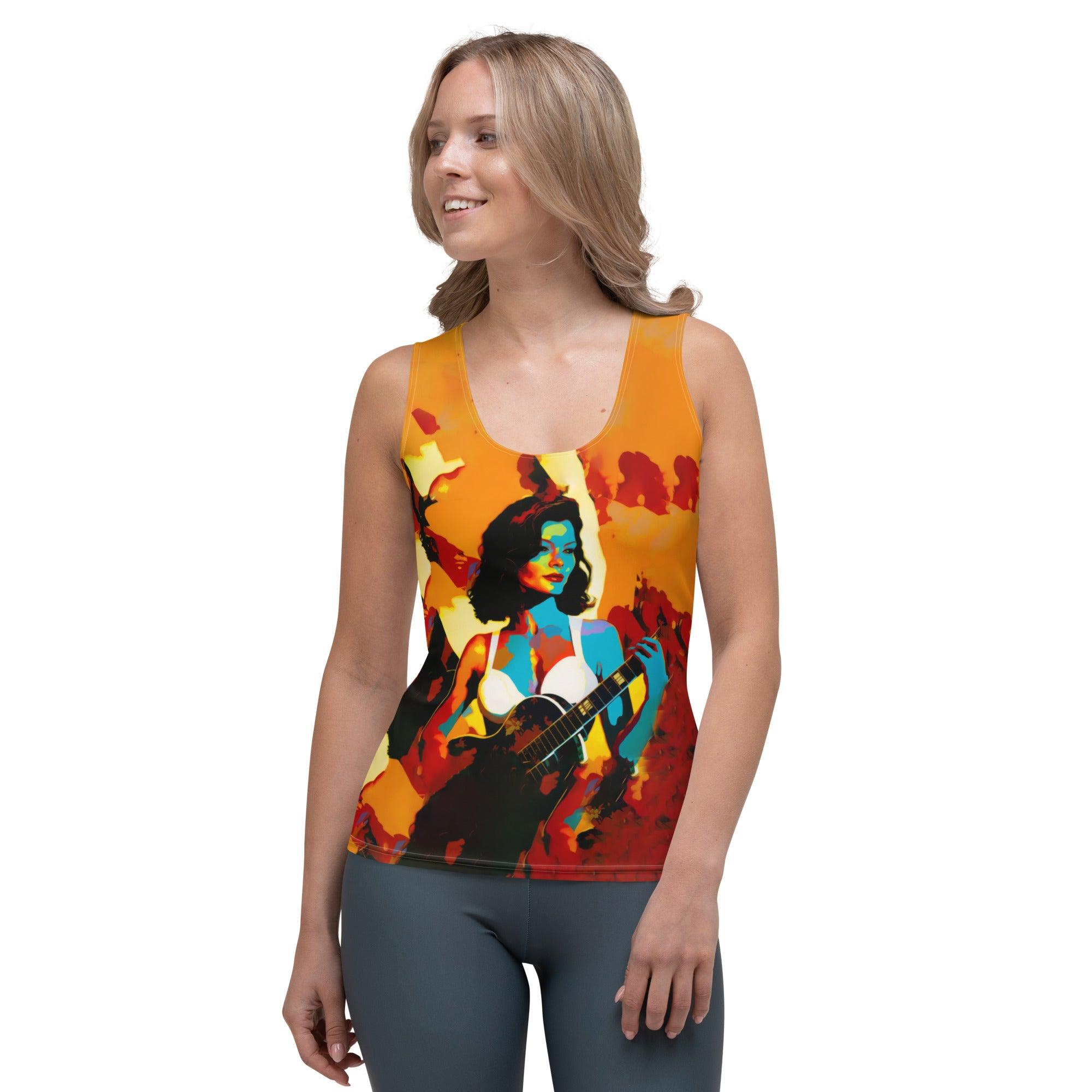 SurArt 77 Tank Top - Vibrant sublimation print for summer.