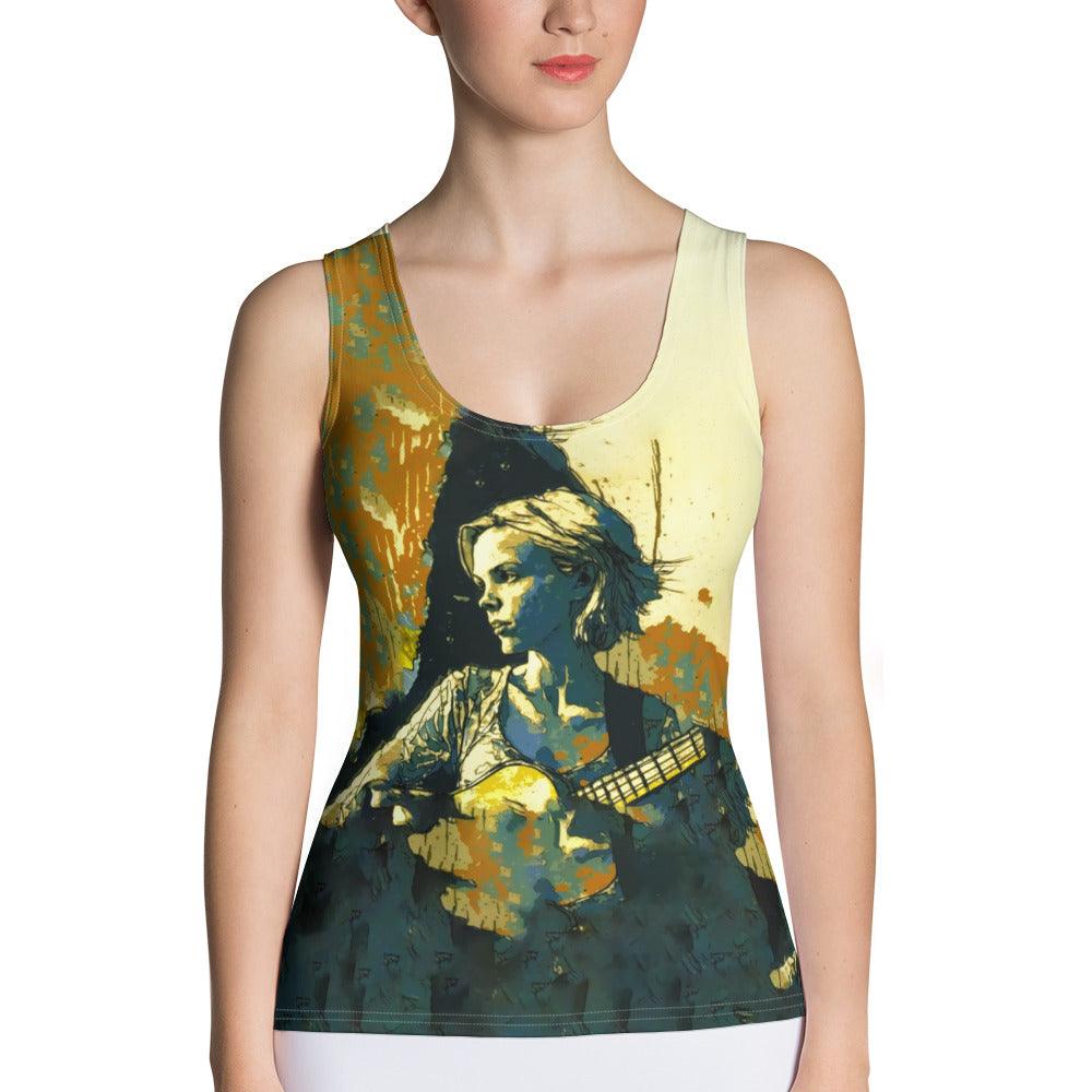 SurArt 85 premium tank top with vibrant sublimation design