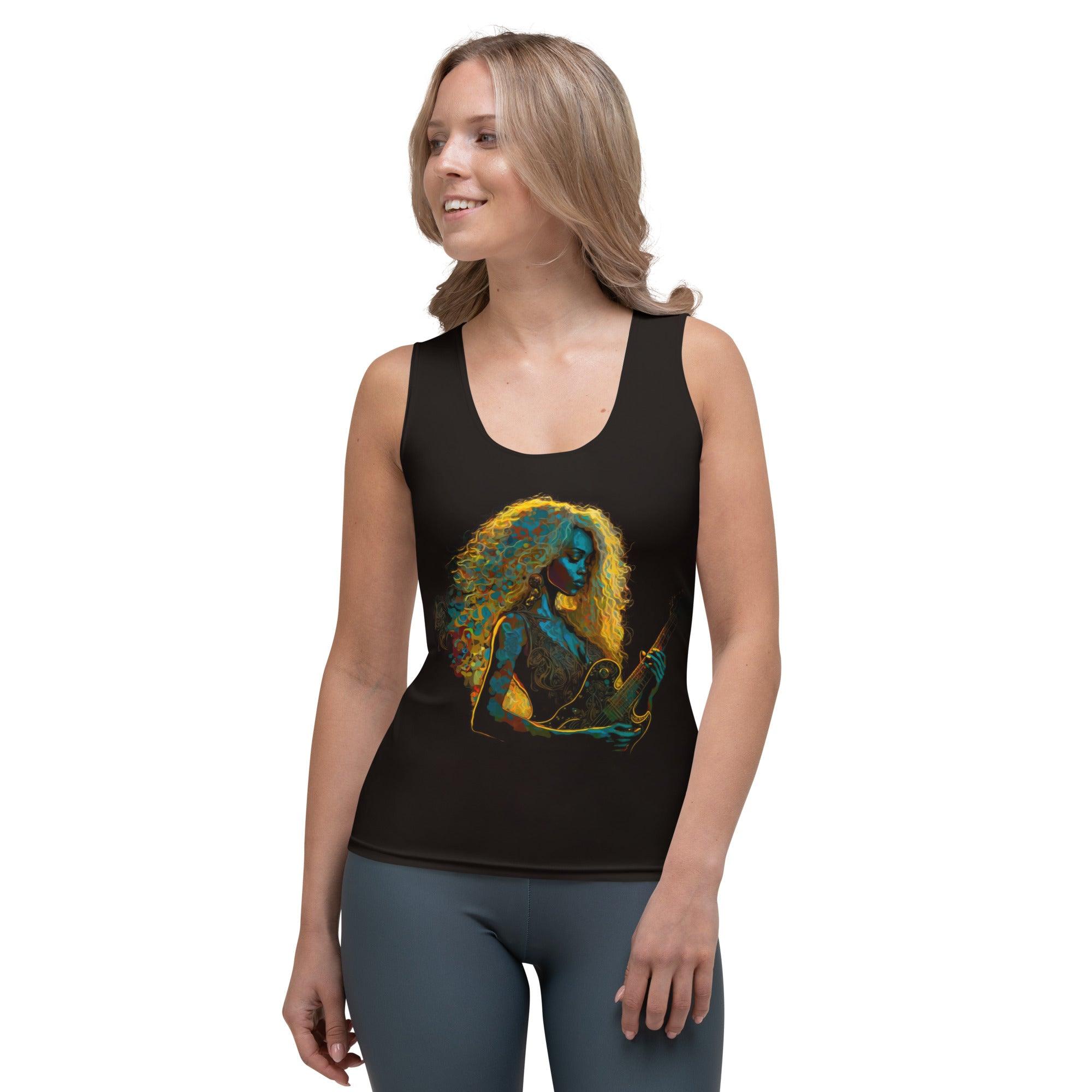 SurArt 129 tank top featuring bold sublimation design