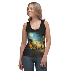 Halloween Moonlight All Over Print Women's Tank Top Embrace The Night - Beyond T-shirts