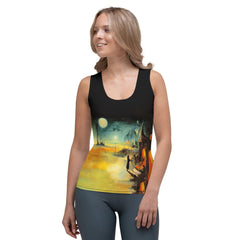 Women's Skeleton Dance All Over Print Tank Top Join The Spooky Parade" - Beyond T-shirts