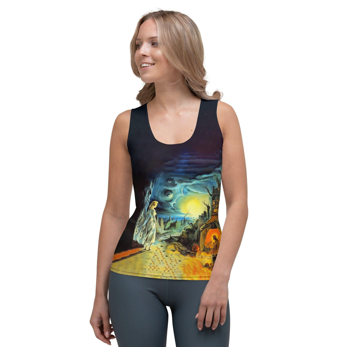 Women's Sinister Shadows All Over Print Tank Top Embrace The Darkness - Beyond T-shirts