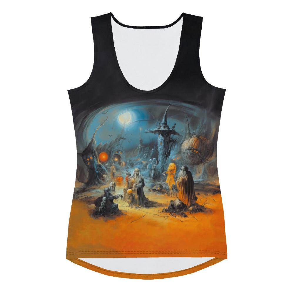 Women's Midnight Elegance All Over Print Tank Top Hauntingly Stylish - Beyond T-shirts