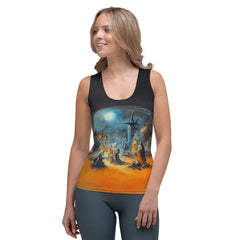 Women's Midnight Elegance All Over Print Tank Top Hauntingly Stylish - Beyond T-shirts