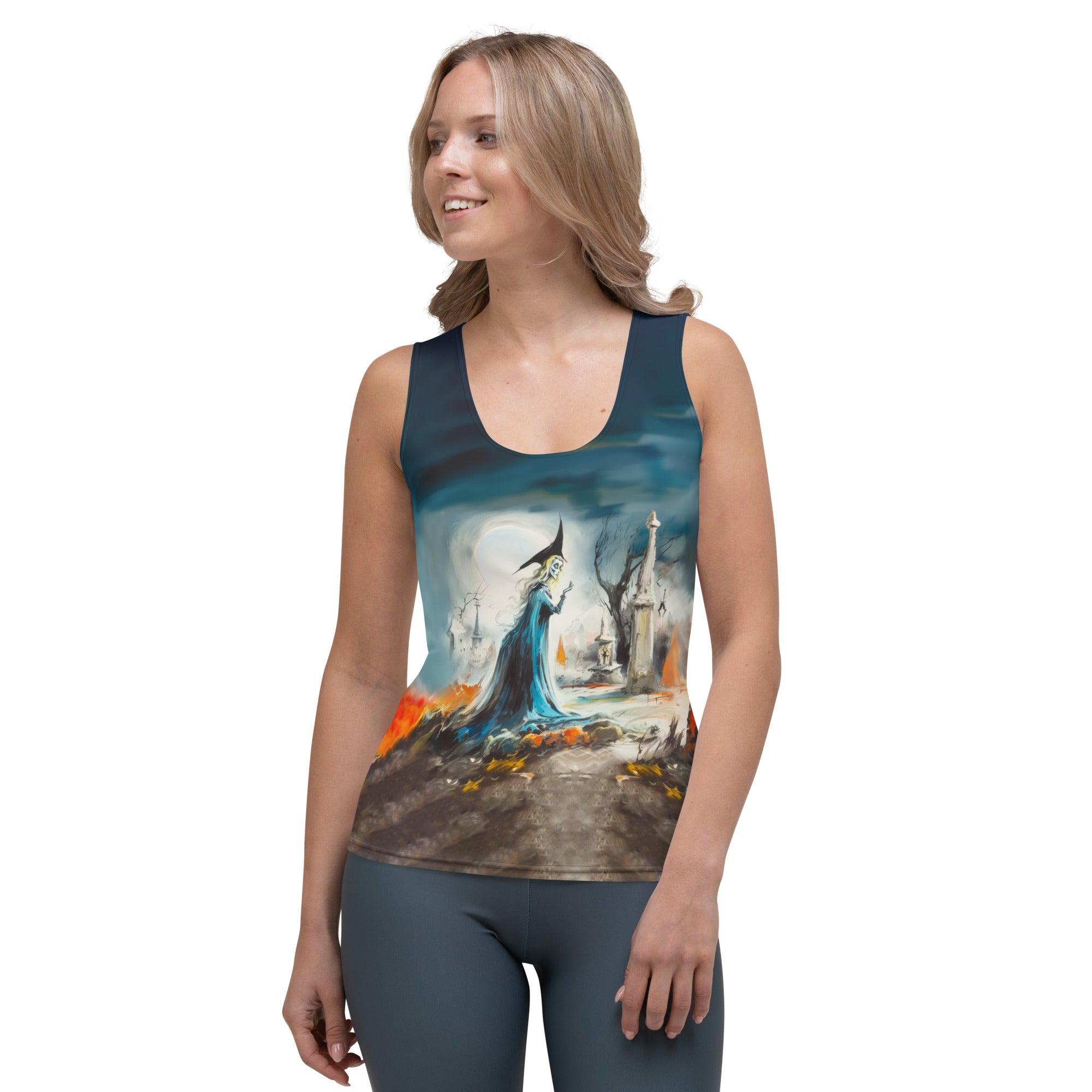 Women's Eerie Shadows All Over Print Tank Top Embrace The Mystery - Beyond T-shirts