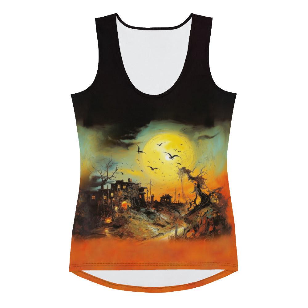 Halloween Moonlit Mystery All Over Print Women's Tank Top Embrace The Enigma - Beyond T-shirts