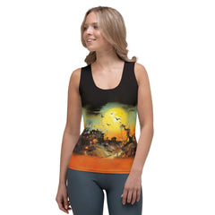 Halloween Moonlit Mystery All Over Print Women's Tank Top Embrace The Enigma - Beyond T-shirts