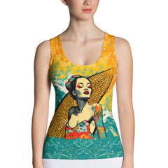 Ocean Rider All-Over Print Women's Tank Top Embrace The Surfing Lifestyle - Beyond T-shirts