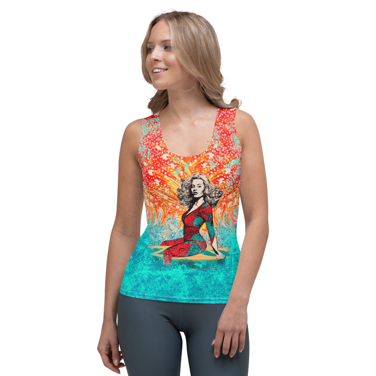 Beach Bliss All-Over Print Women's Tank Top Surfing Daydreams - Beyond T-shirts