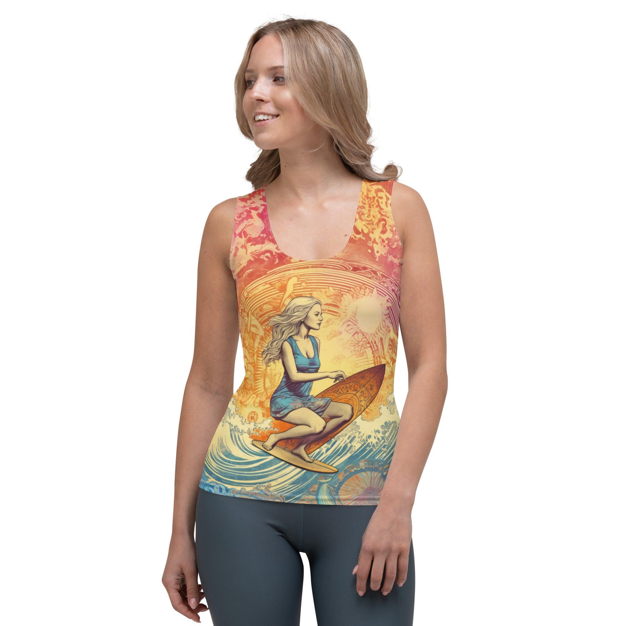 Surfing Serenity Women's Tank Top - Beyond T-shirts