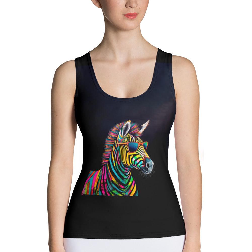 Striped Elegance All-Over Print Women's Tank Top - Beyond T-shirts